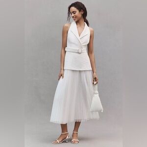 Anthropologie x Hutch Livia Tweed Blazer Twofer Maxi Dress NWT Size Medium